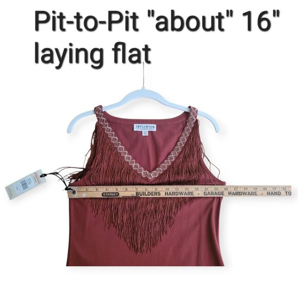 Western Fringe Embroidered Tank Top Idyllwind S New - Picture 11 of 12